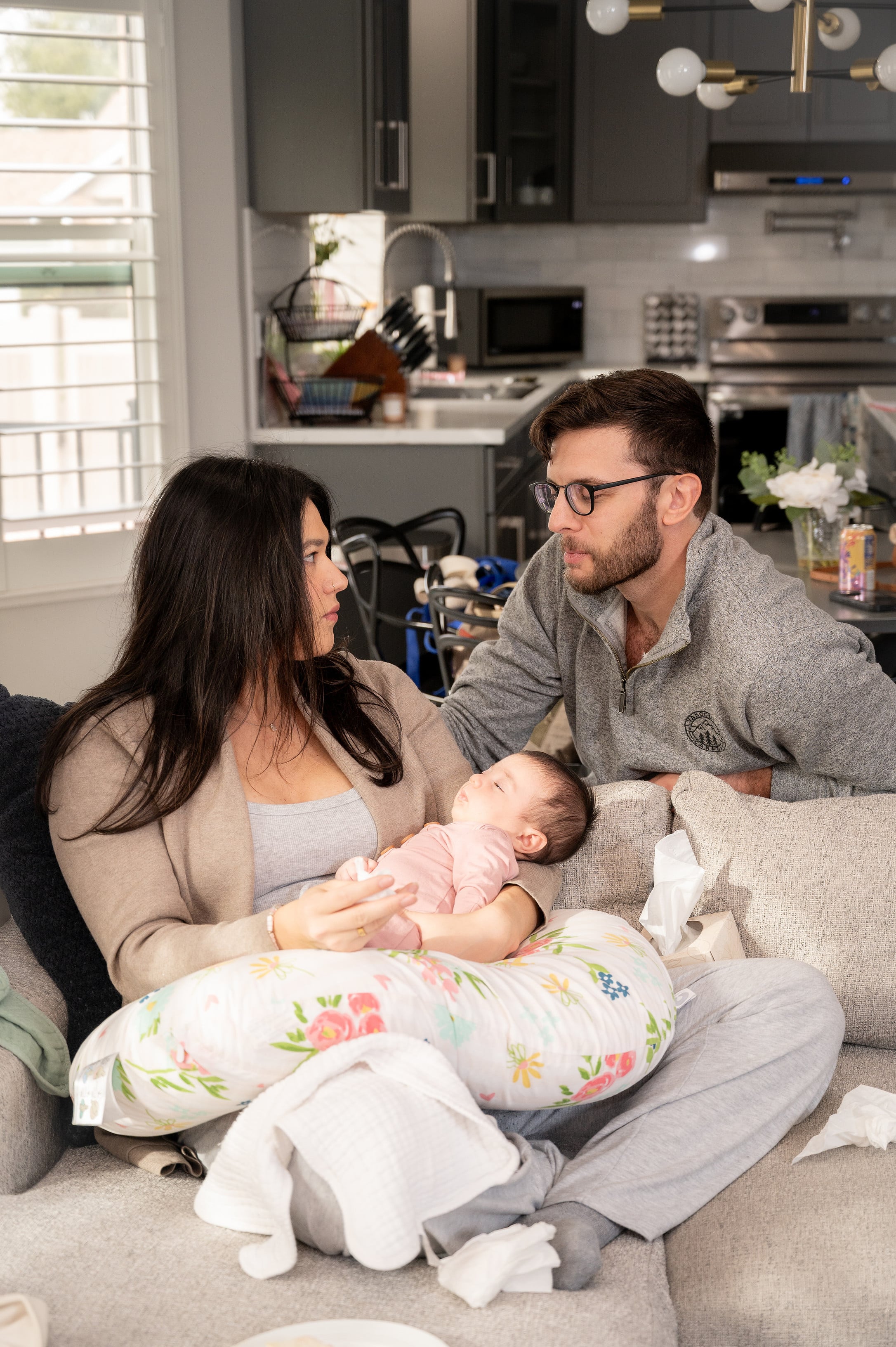 couple and newborn utah